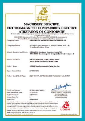 Authoritative CE Certification Issued by UDEM